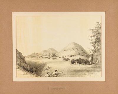 Hunters Stalking Buffalo--no. 11 by Unknown artist