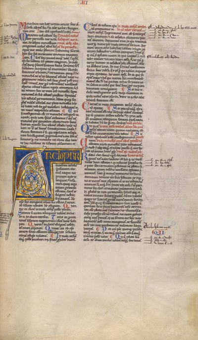 Inhabited Initial A by Unknown artist