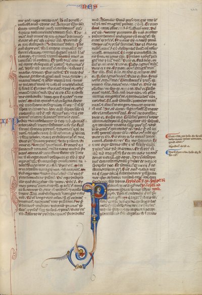 Inhabited Initial P by Unknown artist