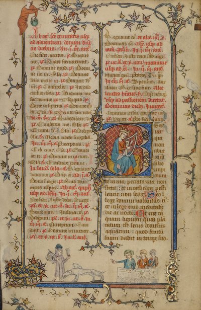 Initial B: David Playing the Harp by Unknown artist