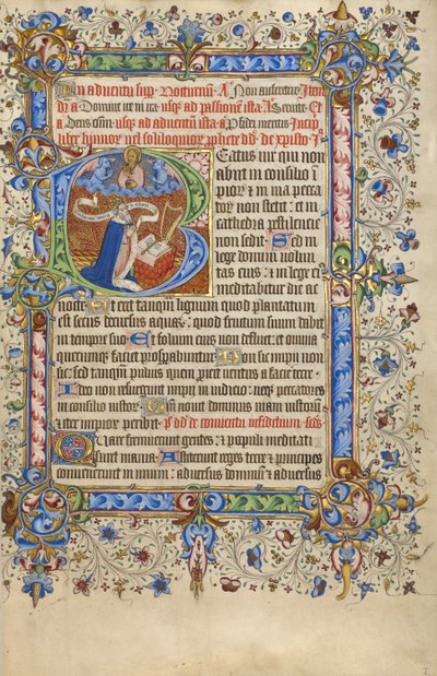 Initial B: David in Prayer by Unknown artist