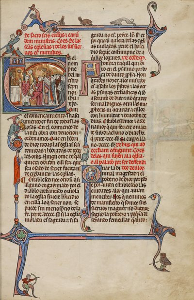 Initial E: A Priest Celebrating Mass by Unknown artist