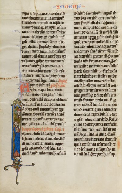 Initial I: God Speaking to Haggai by Unknown artist