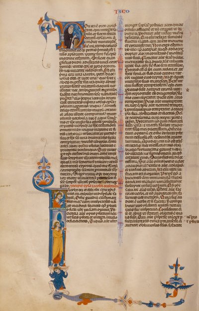 Initial I: Saint James with Christ Above by Unknown artist