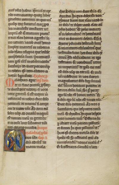 Initial O: Malachi Speaking to the Israelites by Unknown artist
