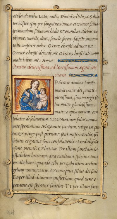 Initial O: The Virgin and Child by Unknown artist
