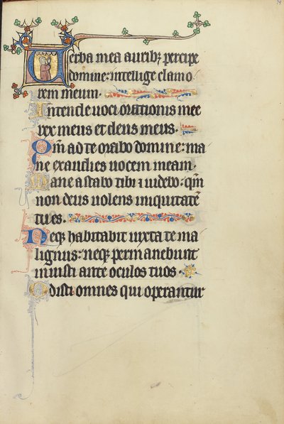 Initial V: A Man in Prayer by Unknown artist
