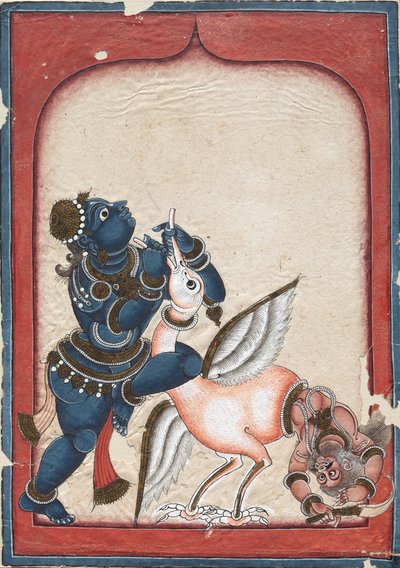 Krishna Vanquishing the Crane-Demon Bakasura by Unknown artist