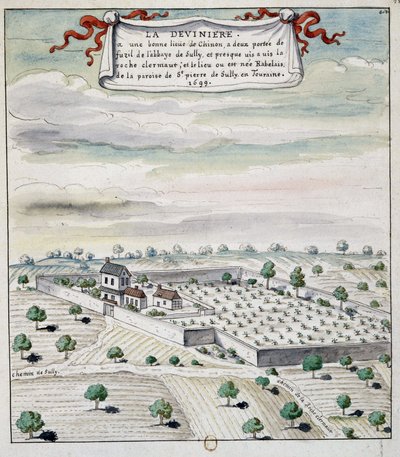 La Devinière (1699), birthplace of Rabelais by Unknown artist