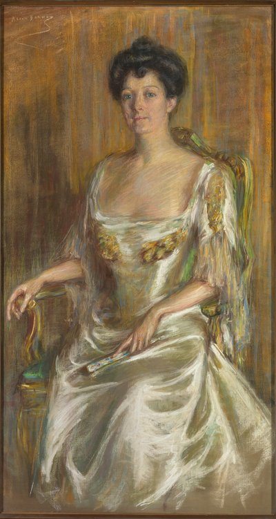 Lady with Fan by Unknown artist
