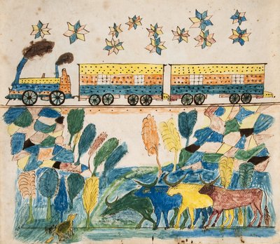 Landscape–Train by Unknown artist