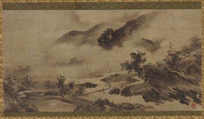 Landscape: Mountains, Mist and Stream by Unknown artist