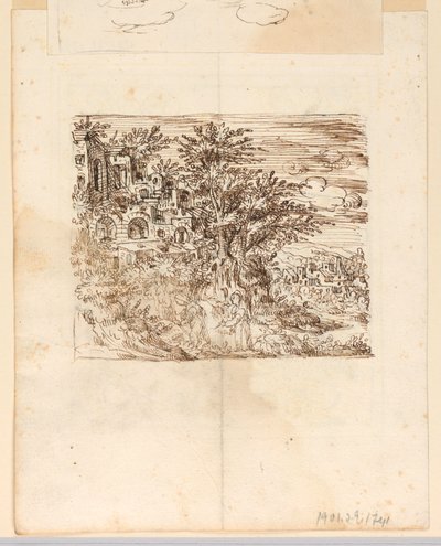 Landscape; (verso: Grotesque Design) by Unknown artist