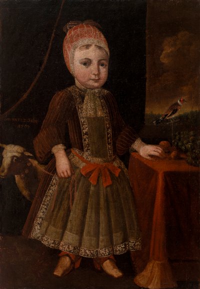 Little Girl in Interior near Window by Unknown artist
