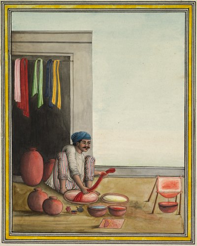 Man Dyeing Cloth by Unknown artist