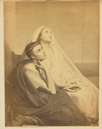 Man and Woman Gazing Upwards by Unknown artist