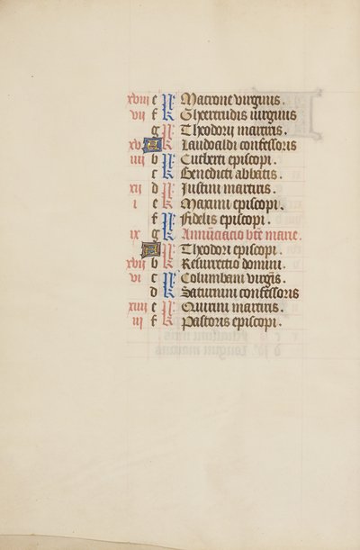 March Calendar Page Continued by Unknown artist