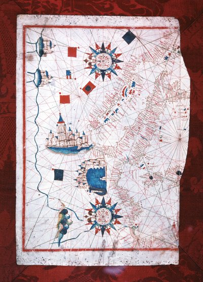 Mediterranean map: Barcelona and Lepanto by Unknown artist