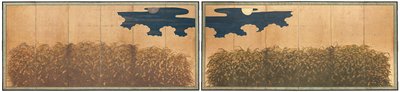 Millet Fields under Sun and Moon by Unknown artist