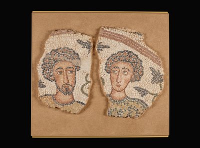 Mosaic Panel with Two Male Busts by Unknown artist