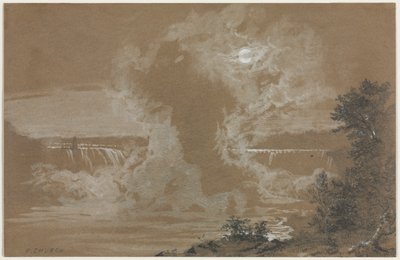 Niagara Falls by Moonlight by Unknown artist