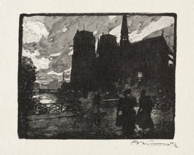Notre Dame, Evening by Unknown artist