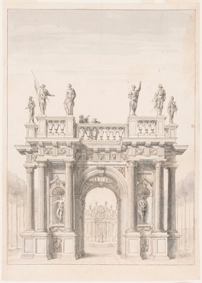 Pavilion in a Park by Unknown artist