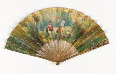 Pleated Fan and Case by Unknown artist