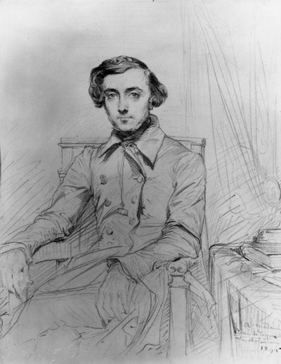Portrait of Alexis de Tocqueville (1805-1859) by Unknown artist