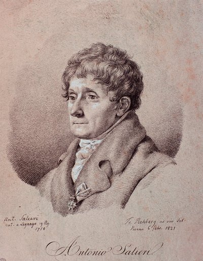 Portrait of Antonio Salieri (engraving) by Unknown artist