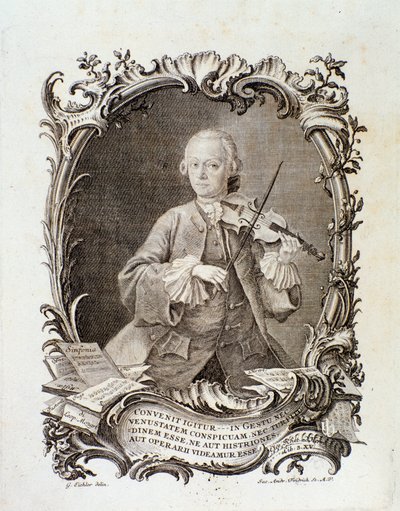 Portrait of Leopold Mozart (engraving) by Unknown artist