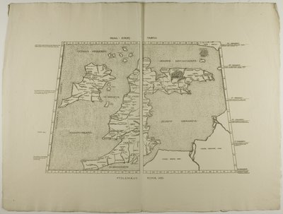 Prima Europe Tabula: Ptolemy Rome 1490 by Unknown artist