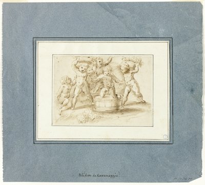 Putti Making Wine by Unknown artist