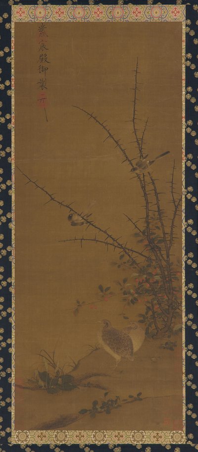 Quails, Other Birds, and Brambles by Unknown artist