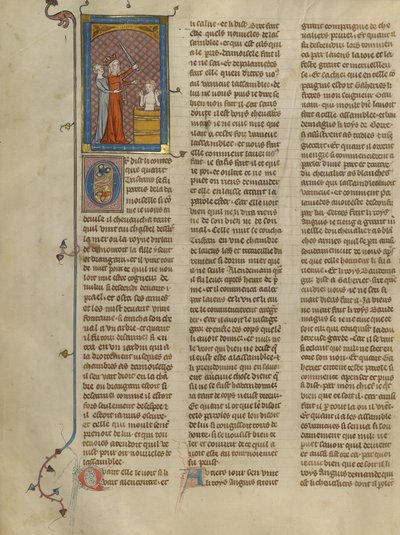 Queen of Ireland Restrained from Killing Tristan by Unknown artist