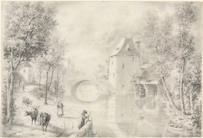 Road by the Old Bridge by Unknown artist