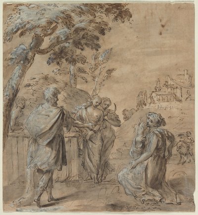 Ruth and Boaz (recto) by Unknown artist