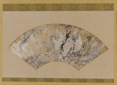 Sakyamuni, Confucius and Lao-tzu under a pine by Unknown artist