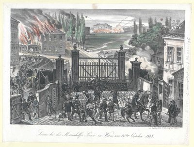 Scene at the Mariahilf line in Vienna by Unknown artist