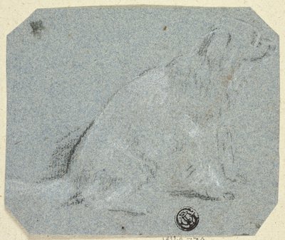Seated Dog in Profile by Unknown artist