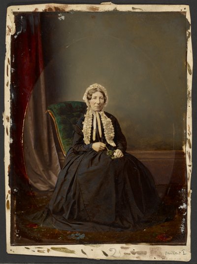 Seated Woman in Bonnet by Unknown artist