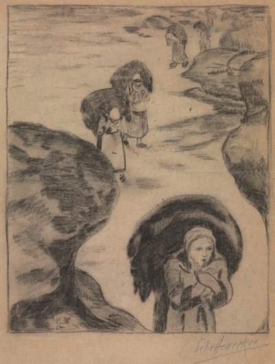 Seaweed Gatherers, Yport by Unknown artist