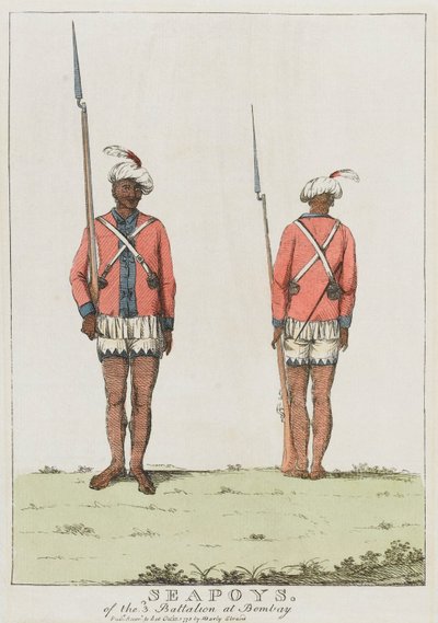 Sepoys of the 3rd Battalion at Bombay by Unknown artist