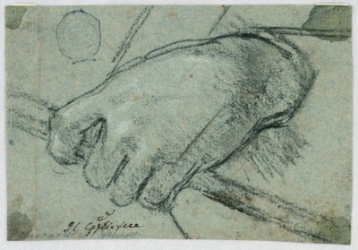 Study: A Left Hand Carrying a Stick by Unknown artist