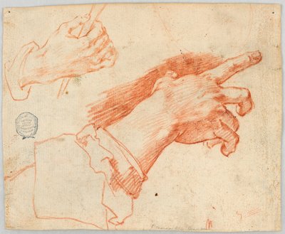 Study of Gesturing Hands by Unknown artist