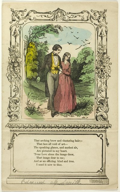 That Arching Broth and Clustering Hair (valentine) by Unknown artist
