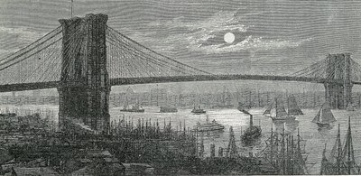 The Brooklyn Bridge, New York by Unknown artist