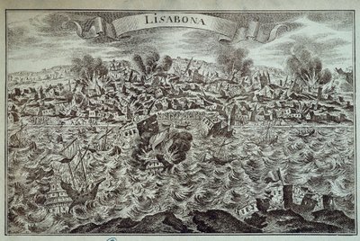 The Lisbon earthquake in 1755 by Unknown artist