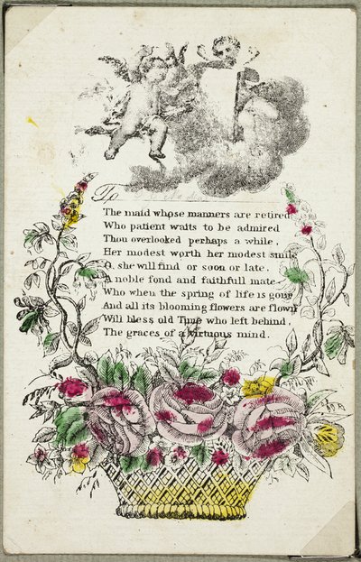 The Maid Whose Manners are Retired (valentine) by Unknown artist