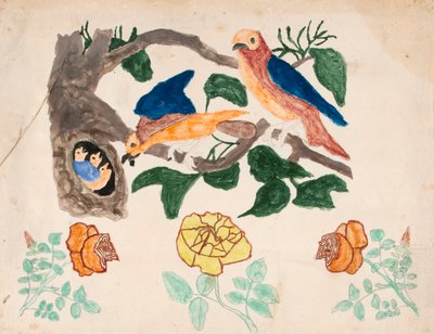 Three Roses and Bird